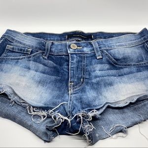Flying Monkey Distressed Cut Off Raw Hem Shorts